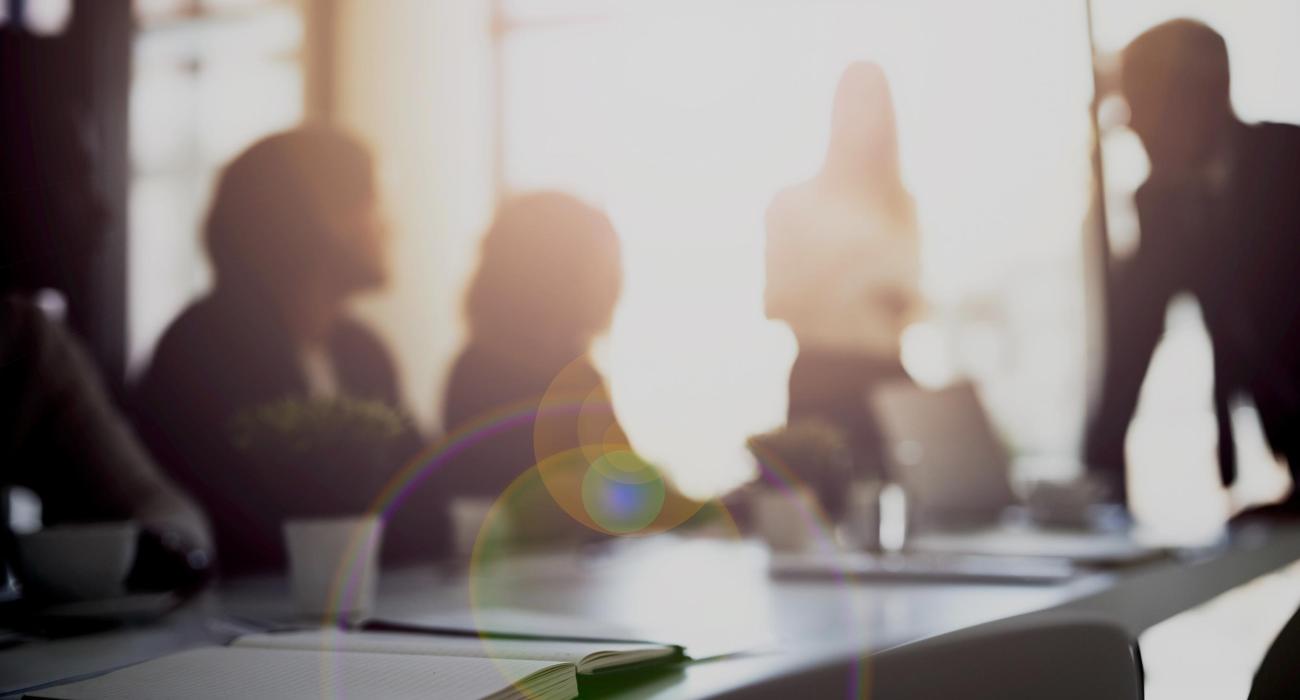 People sitting at table having a meeting