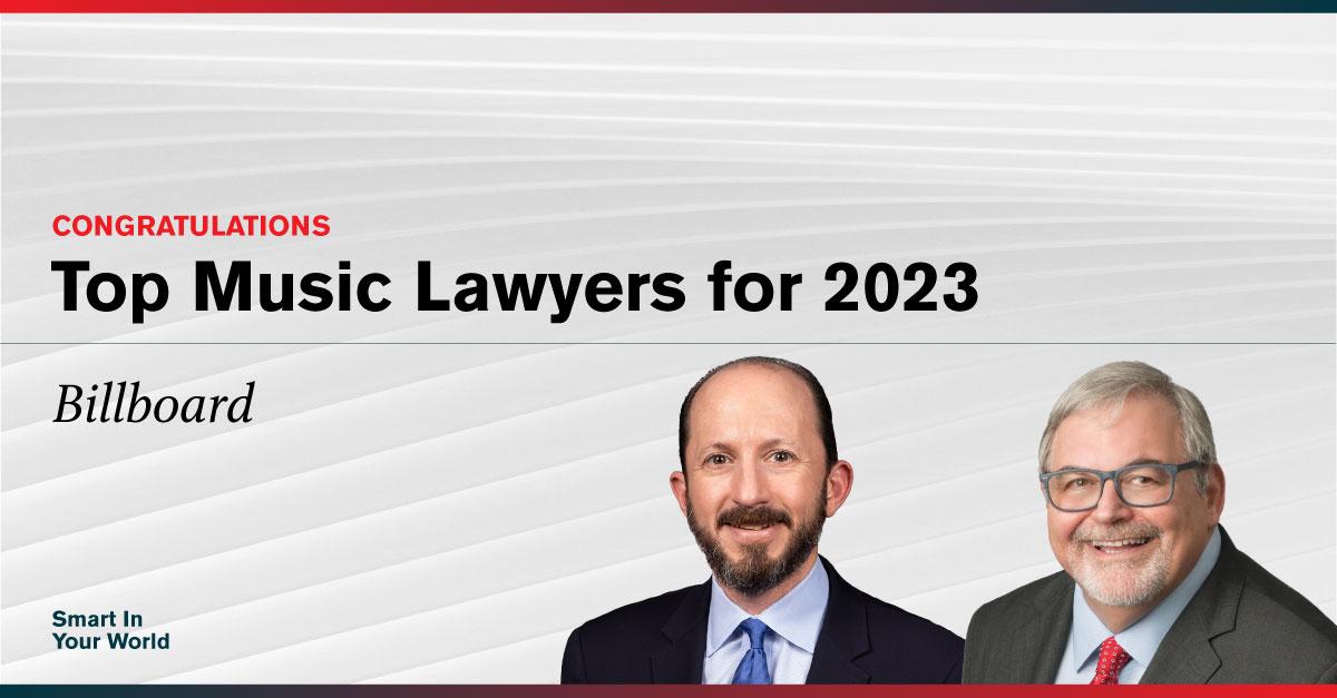 Charap and Finkelstein Named Top Music Lawyers by Billboard ArentFox